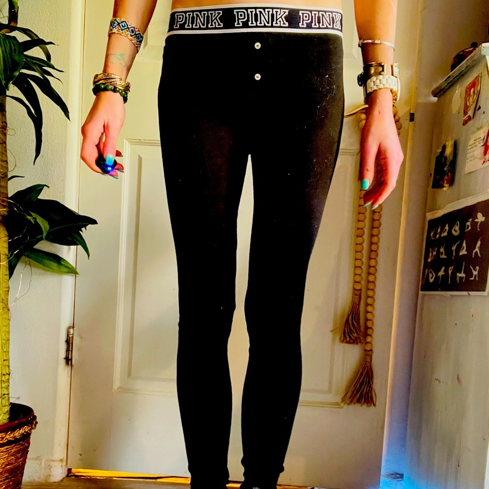 Victoria’s Secret pink black sleeping pants